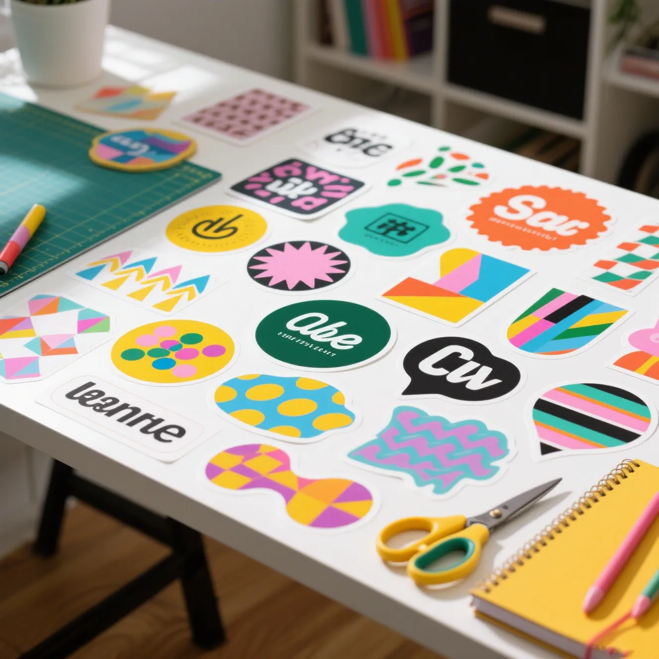 A stunning collection of vinyl sticker sheets with custom designs for creative projects and branding.