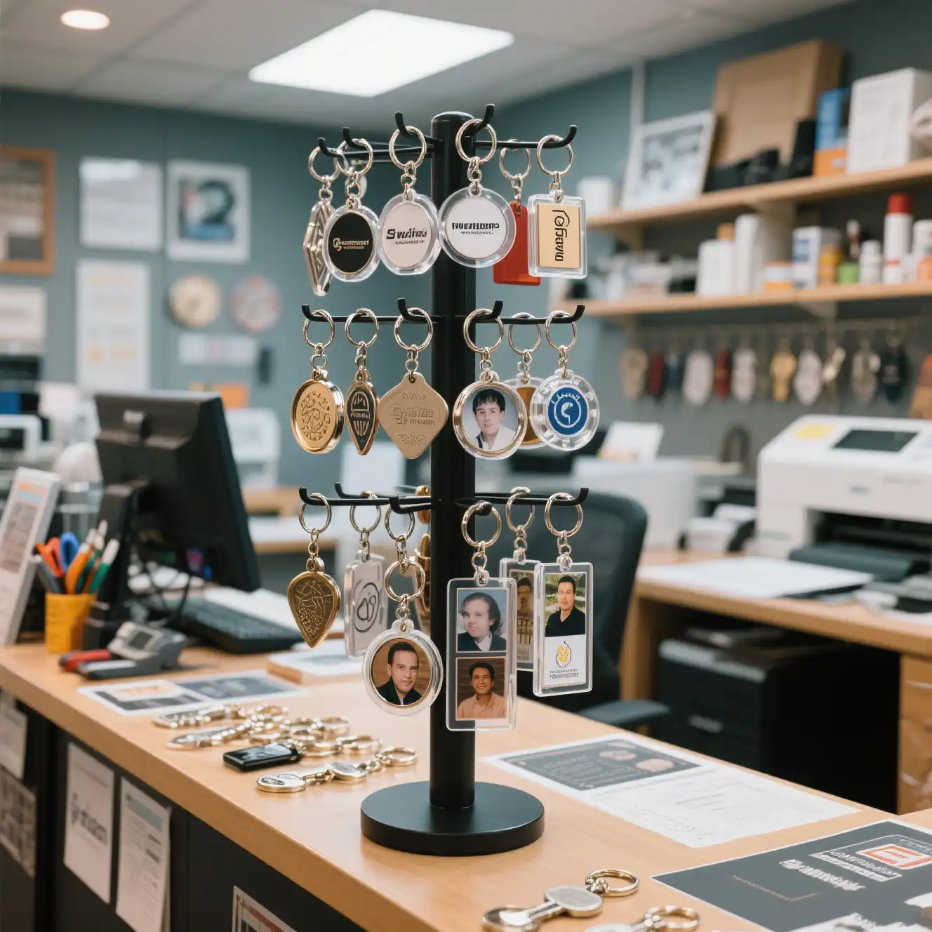 custom keychains near me in shop and workspace
